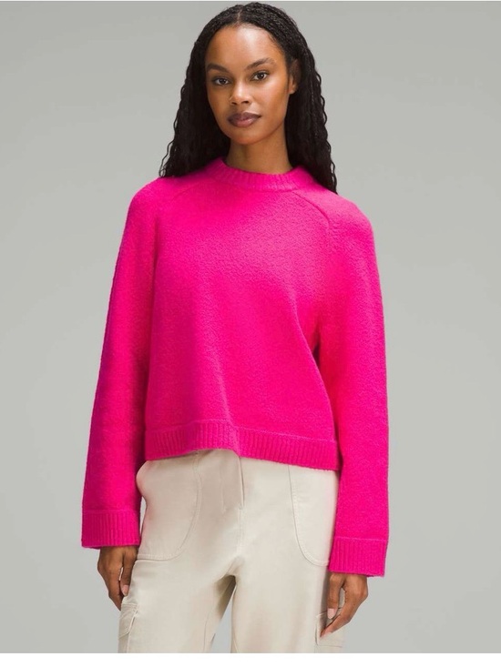 lululemon athletica Sweaters - Lululemon Brushed Cotton Merino Blend Crewneck Sonic Pink!